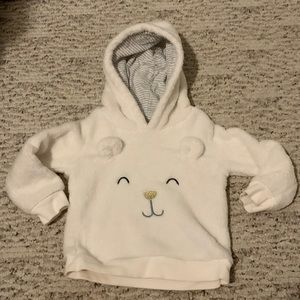 White bear hoodie